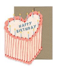 Load image into Gallery viewer, Happy Birthday Heart Cake Die Cut Mini Card
