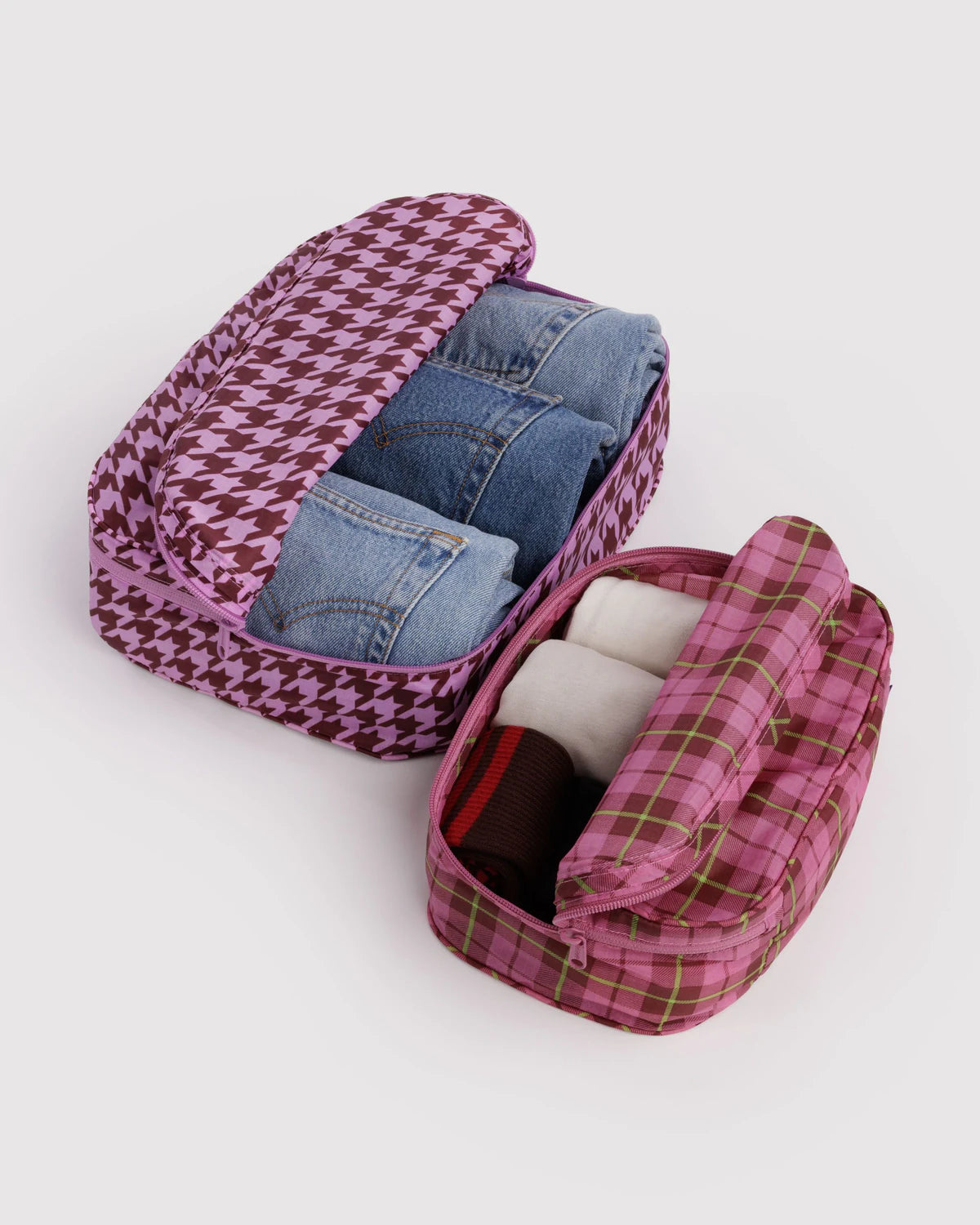 Packing Cube Set in Check Mix