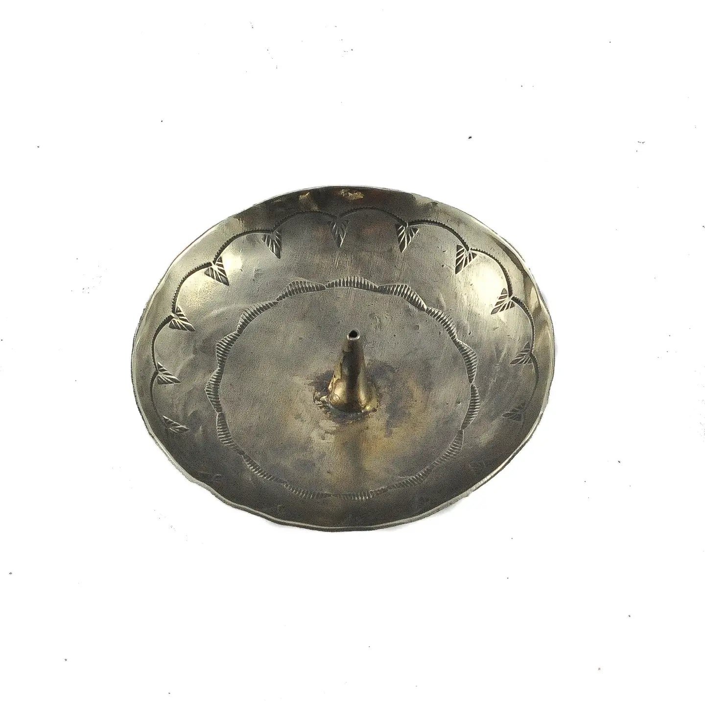 Stamped Nickel Silver Incense Holder