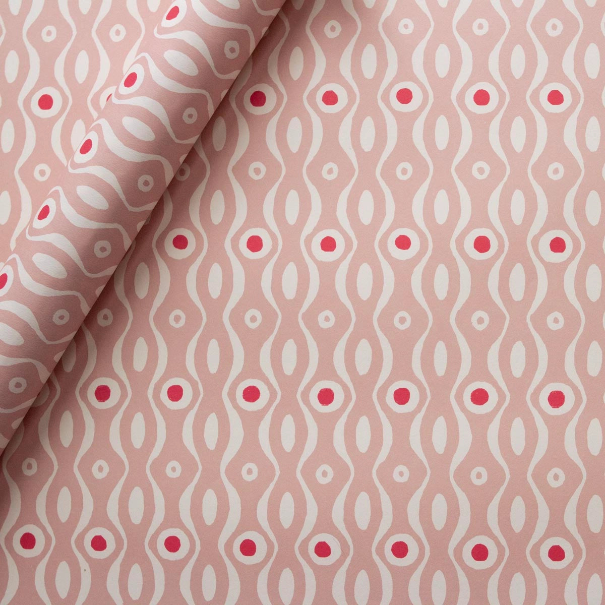 Cambridge Imprint | Persephone Patterned Paper in Pink and Raspberry