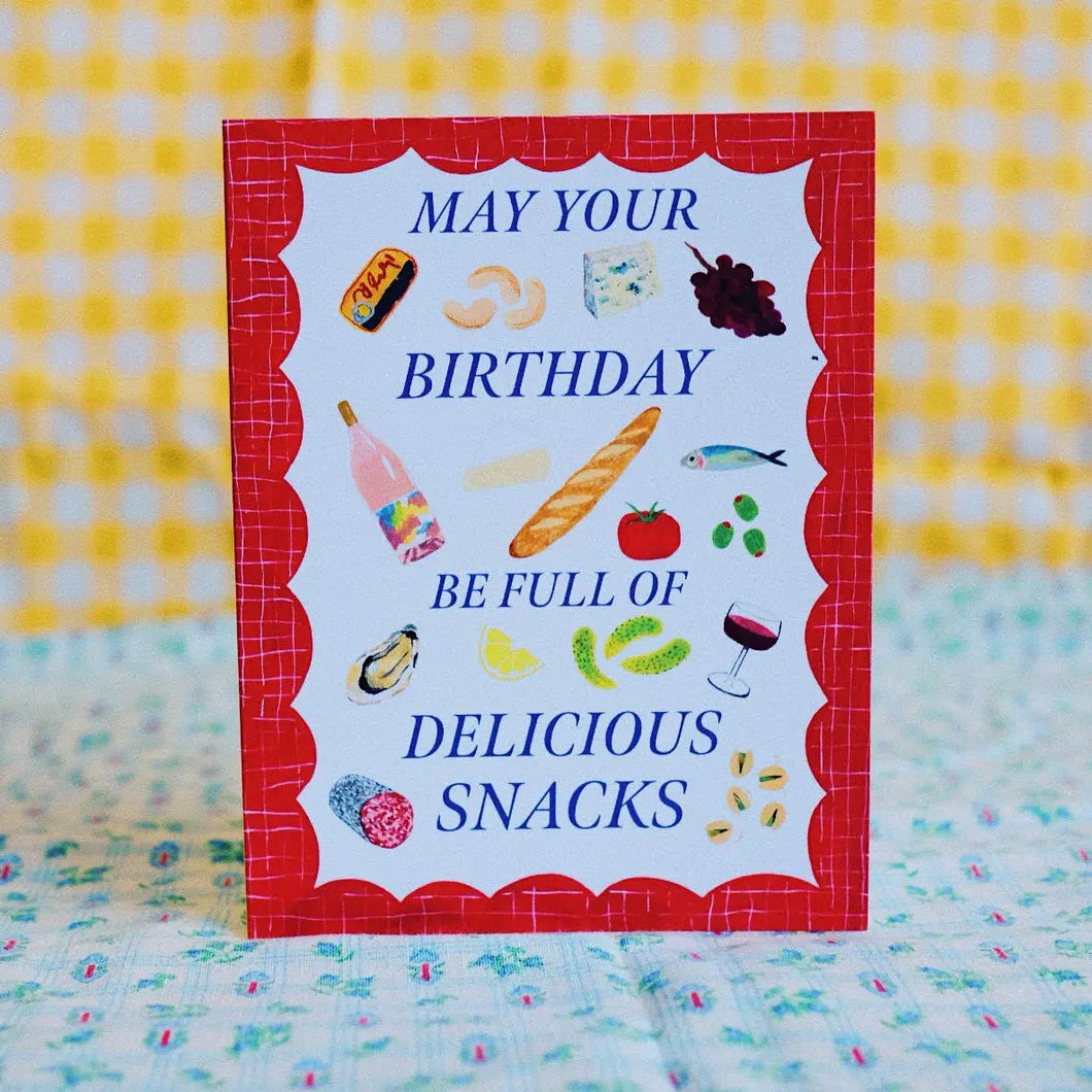 Delicious Snacks Birthday Card