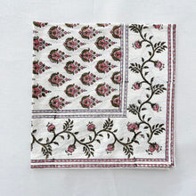 Load image into Gallery viewer, Blockprint Napkin Set/4 | Kiran Sea Pink
