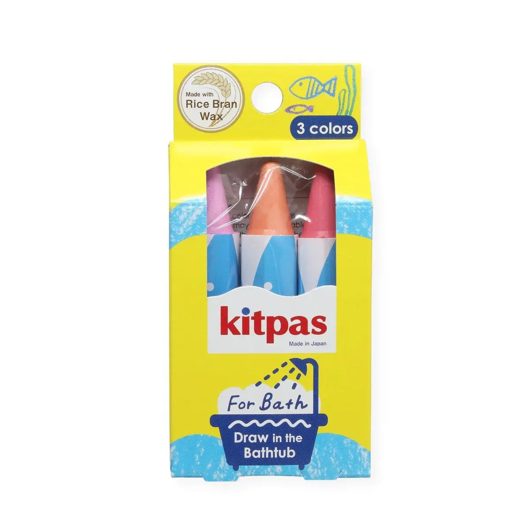 Kitpas | Rice Bran Wax Bath Crayons (3 Colors)