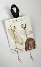 Load image into Gallery viewer, Luna Norte | Stacked Pearl Huggie Hoop
