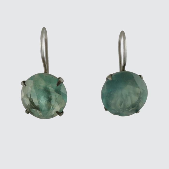 Faceted Apatite Stone Drop Earrings