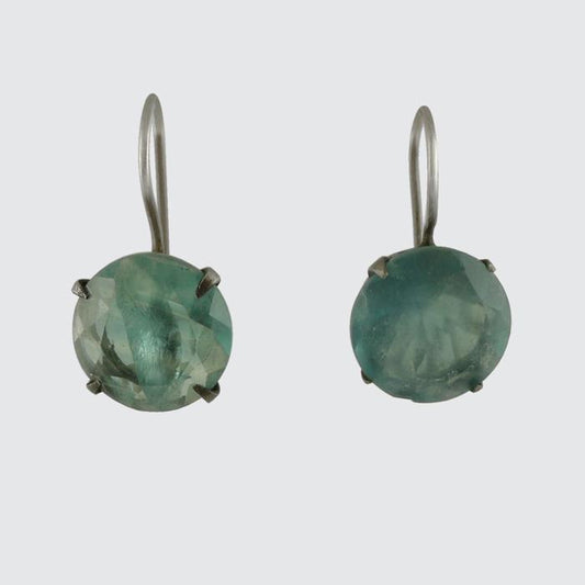 Faceted Apatite Stone Drop Earrings