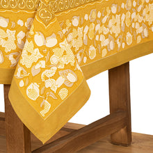 Load image into Gallery viewer, French Tablecloth | Forest Harvest Grey &amp; Mustard
