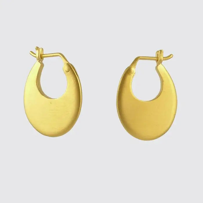 Small Oval Gold Hoops