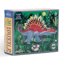 Load image into Gallery viewer, Eeboo | Mini Glow in the Dark Dinosaur 36 Piece Puzzles
