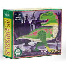 Load image into Gallery viewer, Eeboo | Mini Glow in the Dark Dinosaur 36 Piece Puzzles
