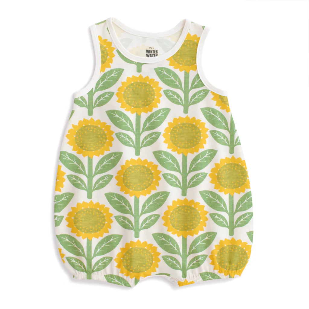 Bubble Romper in Sunflowers