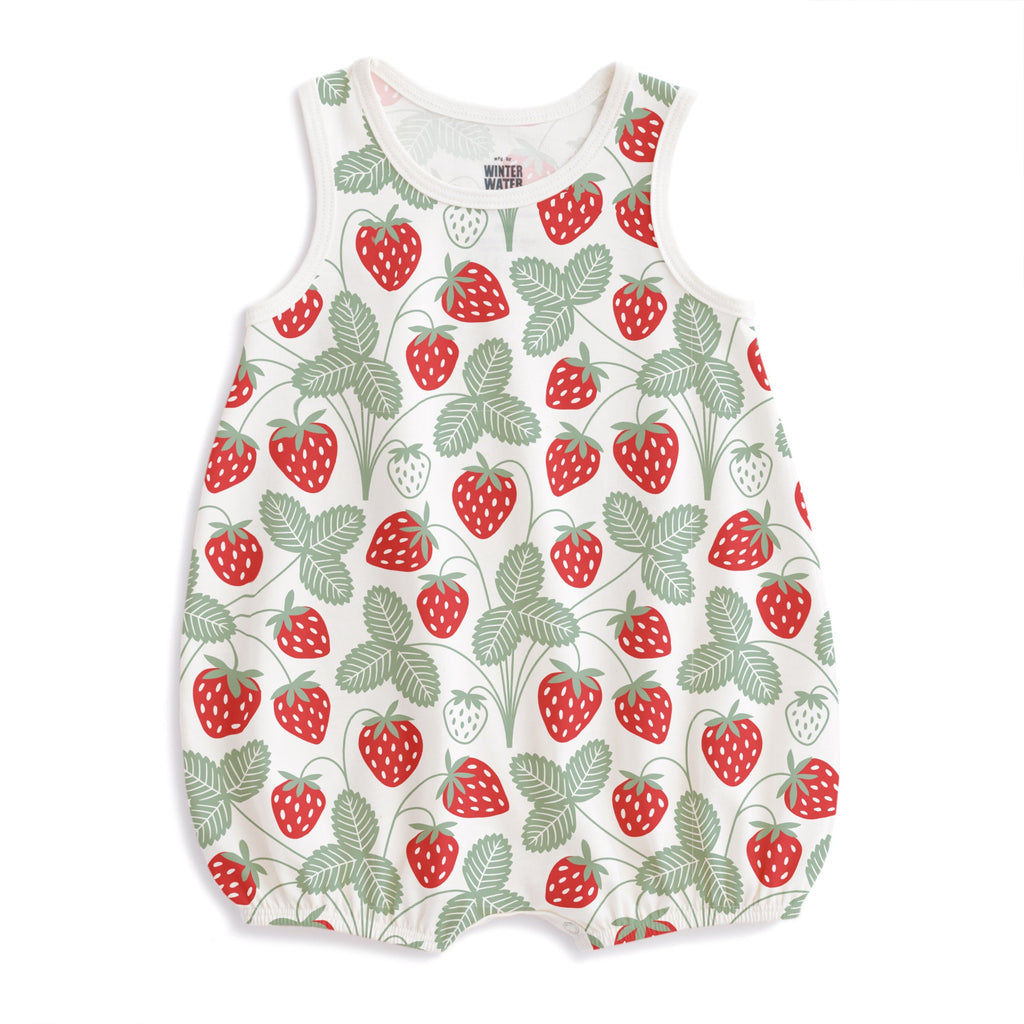 Winter Water Factory | Bubble Romper in Strawberries