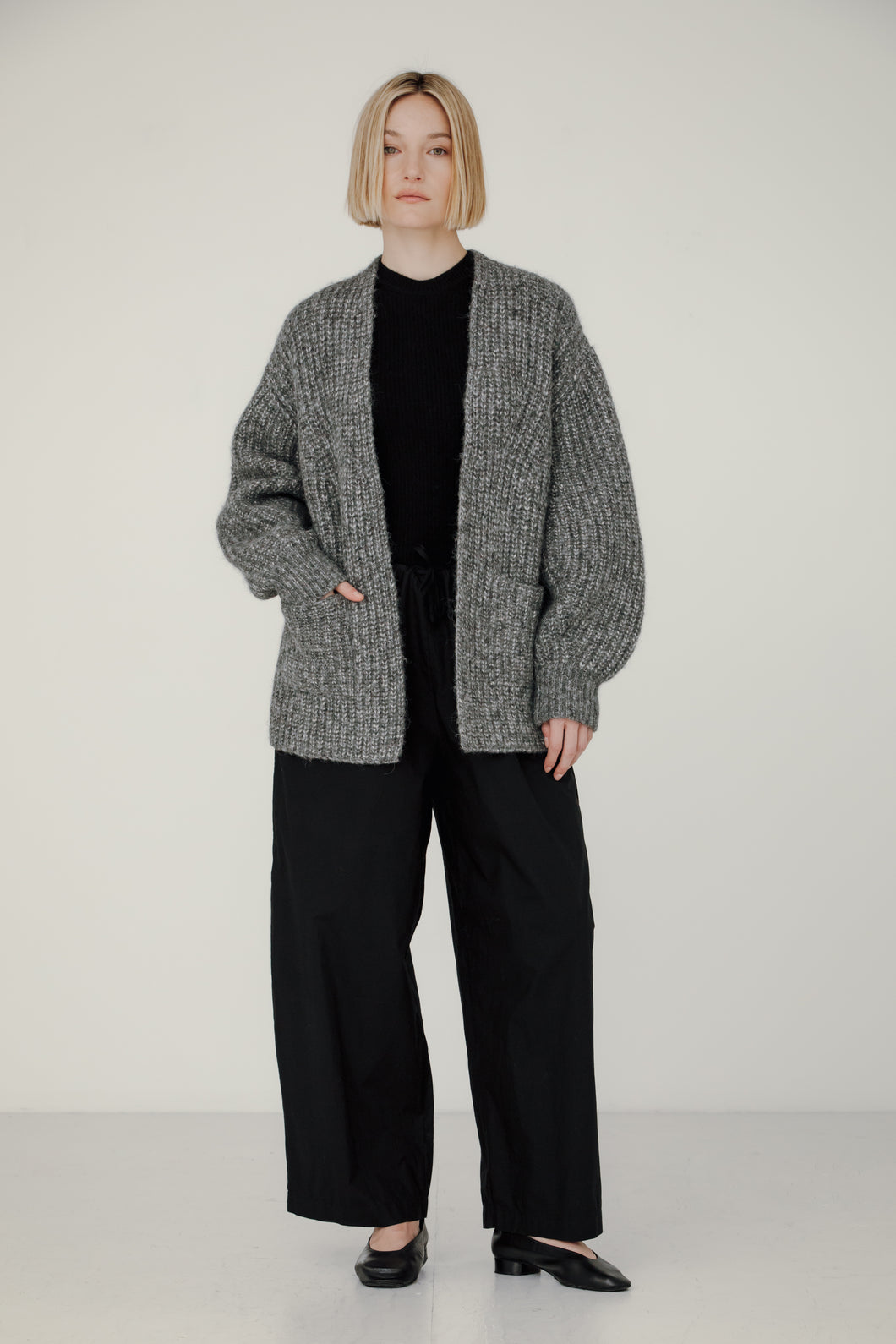 Bare Knitwear | Marine Cardigan in Granite