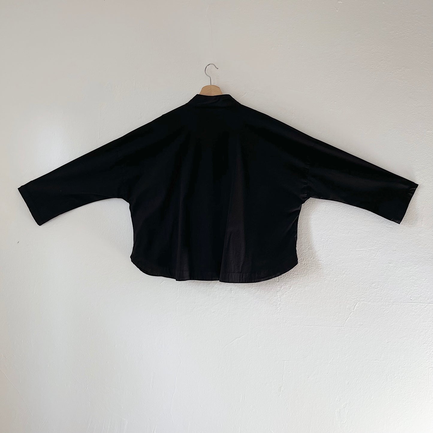 Stand Collar Jacket in Black