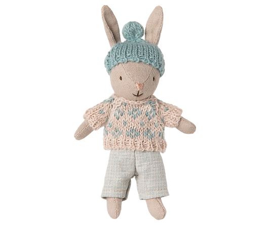 Sand Micro Winter Bunny in Mint
