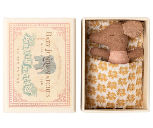 Maileg | Sleepy Wakey Baby Mouse in Rose