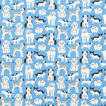 Load image into Gallery viewer, Winter Water Factory | Long Sleeve Romper in Blue Dog Parade
