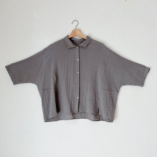 Travel Crinkle Camp Shirt in Eiffel Tower