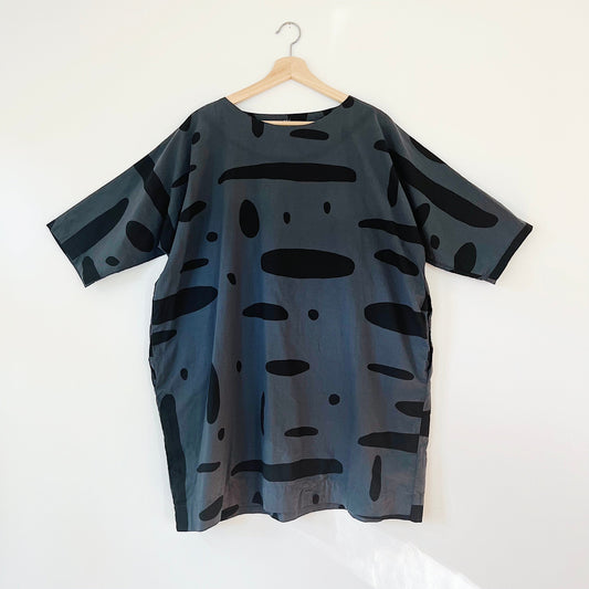 Charcoal Pebble Now Dress