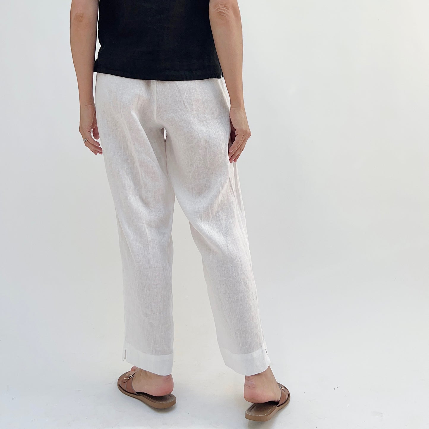 Linen Anka Pant in White