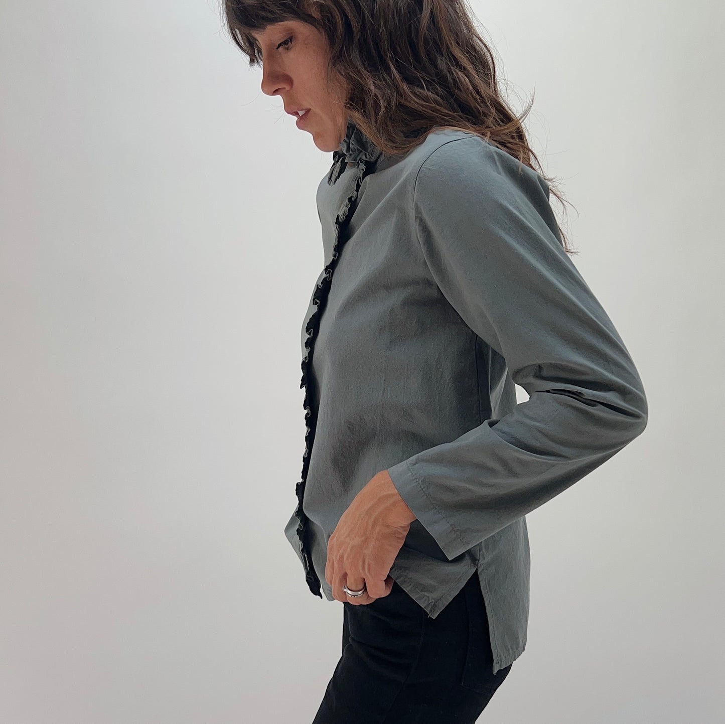 Blossom Collar Shirt in Denim