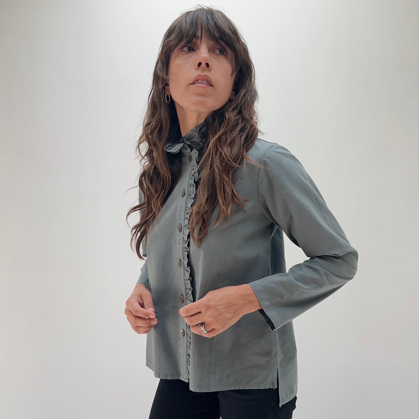 Blossom Collar Shirt in Denim