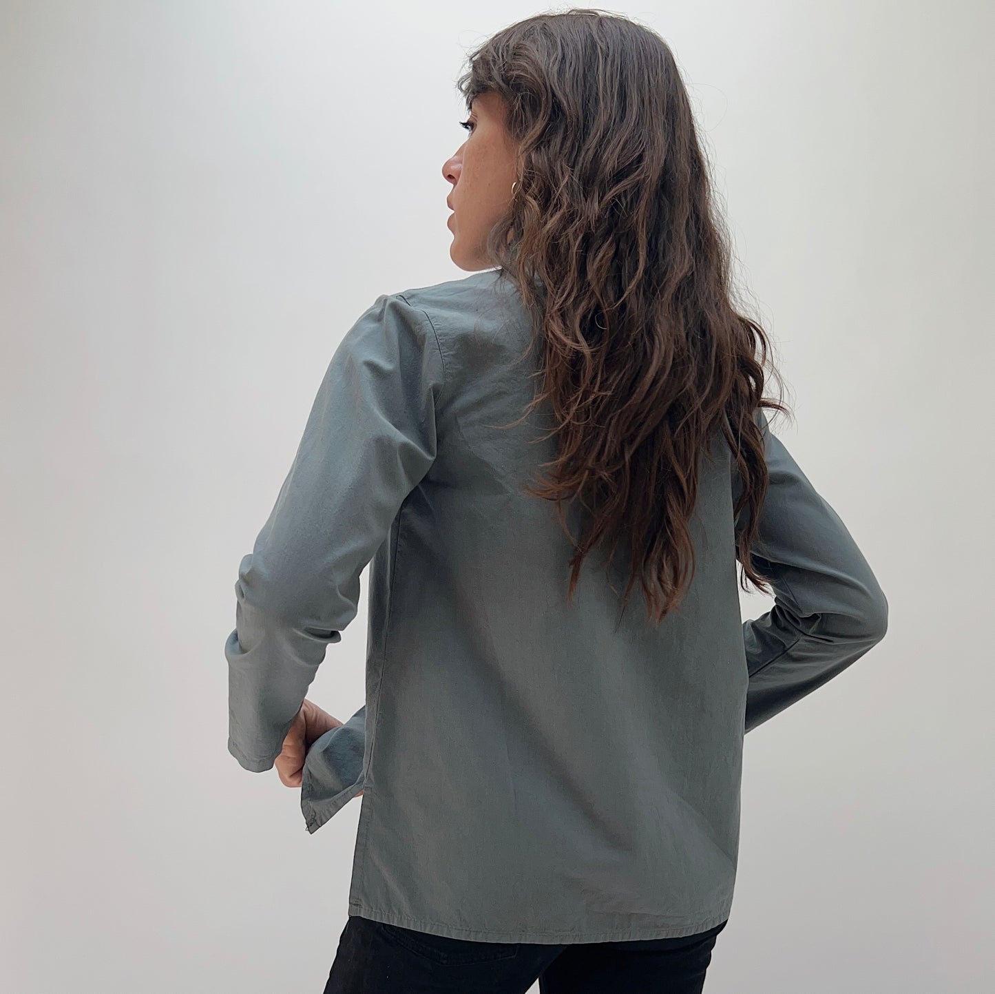 Blossom Collar Shirt in Denim