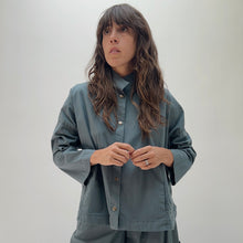 Load image into Gallery viewer, Eleven Stitch | Stand Collar Jacket in Denim
