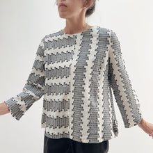 Load image into Gallery viewer, Habitat | Embroidered Cotton Button Back Pullover in Winter White
