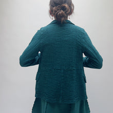 Load image into Gallery viewer, Fenini | Textured Cotton Blazer in Teal

