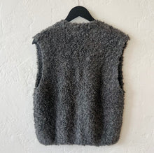 Load image into Gallery viewer, LATIERRA | Aries Boucle Vest in Charcoal
