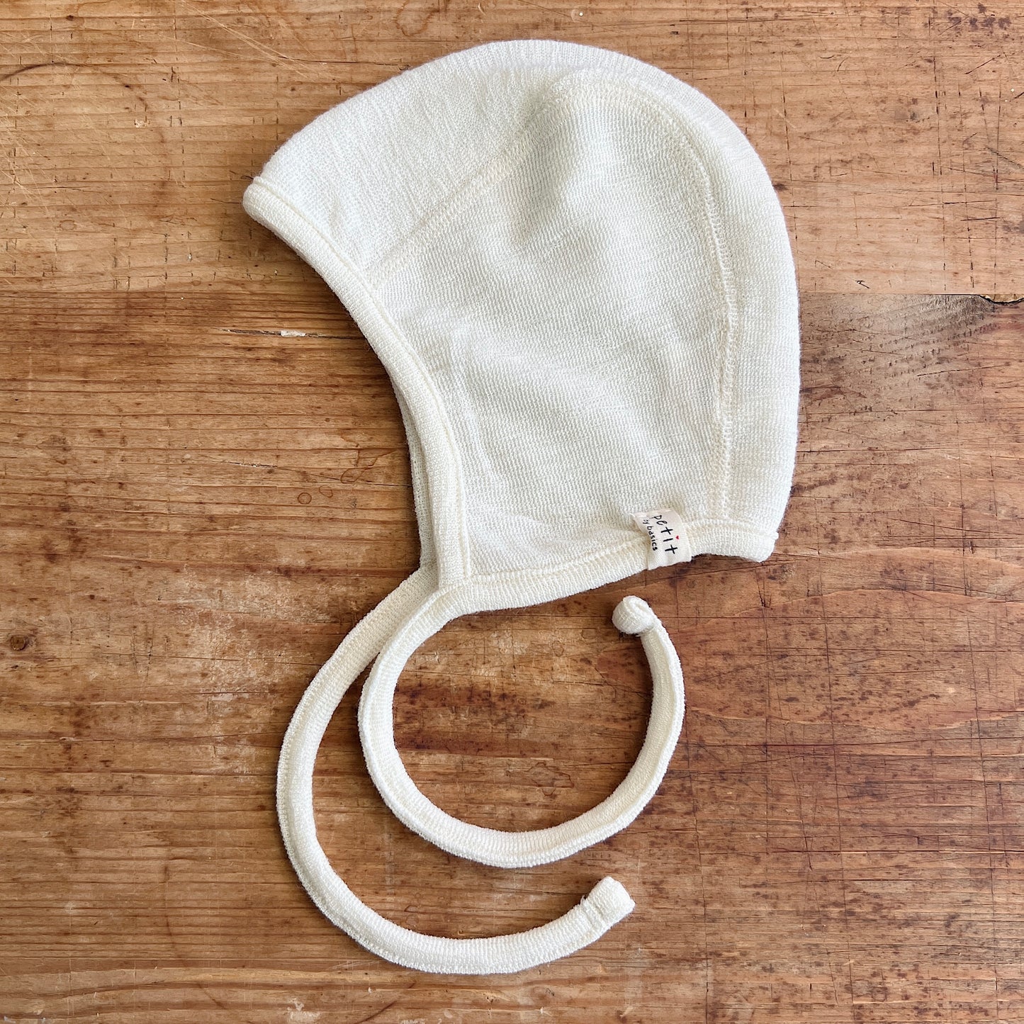 Merino Wool Pilot Cap in Raw White
