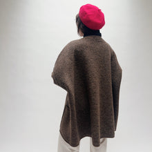 Load image into Gallery viewer, Cut Loose | One Size Boiled Wool Zip Jacket in Saddle
