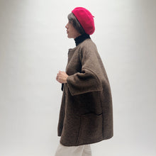 Load image into Gallery viewer, Cut Loose | One Size Boiled Wool Zip Jacket in Saddle
