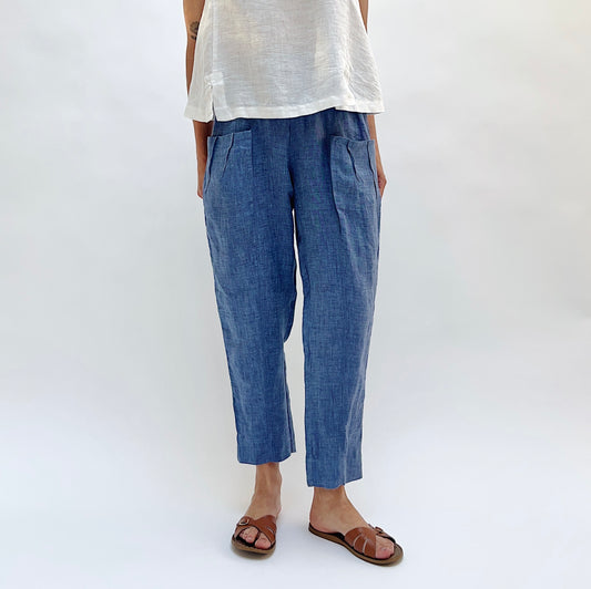 Two Pocket Pant in Blue Melange