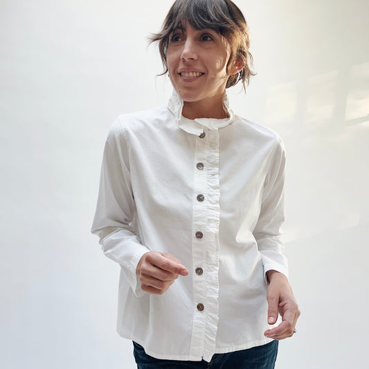 Blossom Collar Shirt in Chalk
