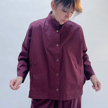Load image into Gallery viewer, Eleven Stitch | Stand Collar Jacket in Port
