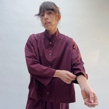 Load image into Gallery viewer, Eleven Stitch | Stand Collar Jacket in Port

