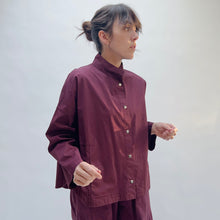 Load image into Gallery viewer, Eleven Stitch | Stand Collar Jacket in Port
