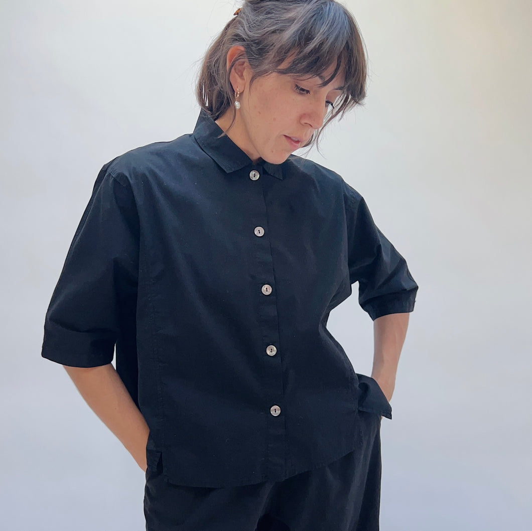 Eleven Stitch | Camp Shirt in Black