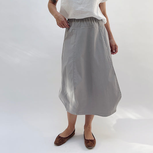 Rib Yoke Skirt in Moon Rock