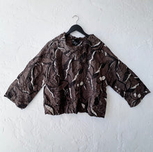 Load image into Gallery viewer, Olivia by Habitat | Crush Travel Leaves Lisbon Dolman Pullover in Chocolate
