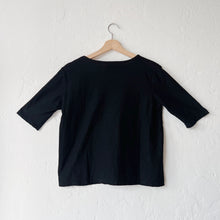 Load image into Gallery viewer, Cut Loose | Elbow Sleeve Top in Black
