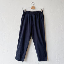 Load image into Gallery viewer, Cut Loose | Linen/Tencel Taper Crop Pant in Lights Out
