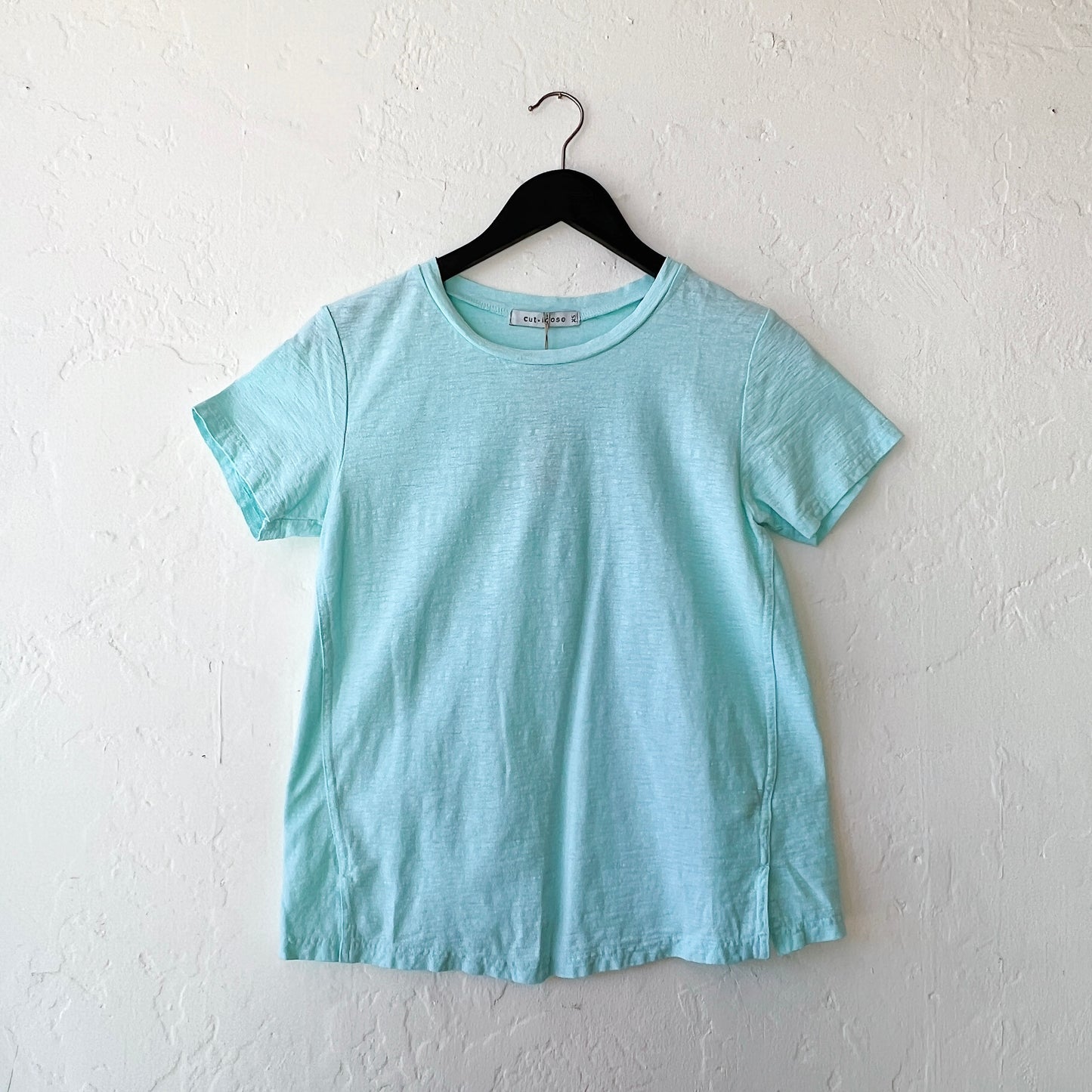Short Sleeve Cropped Tee in Fountain