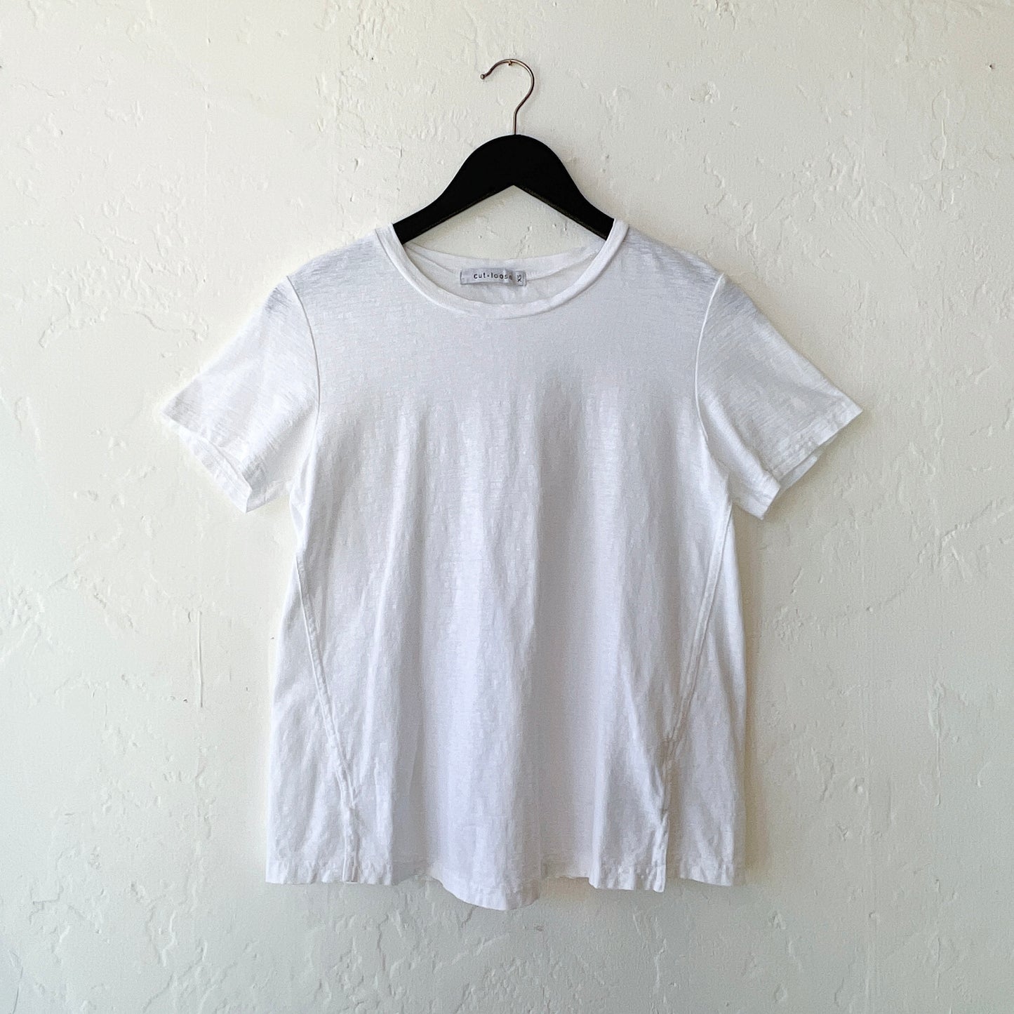 Short Sleeve Cropped Tee in White