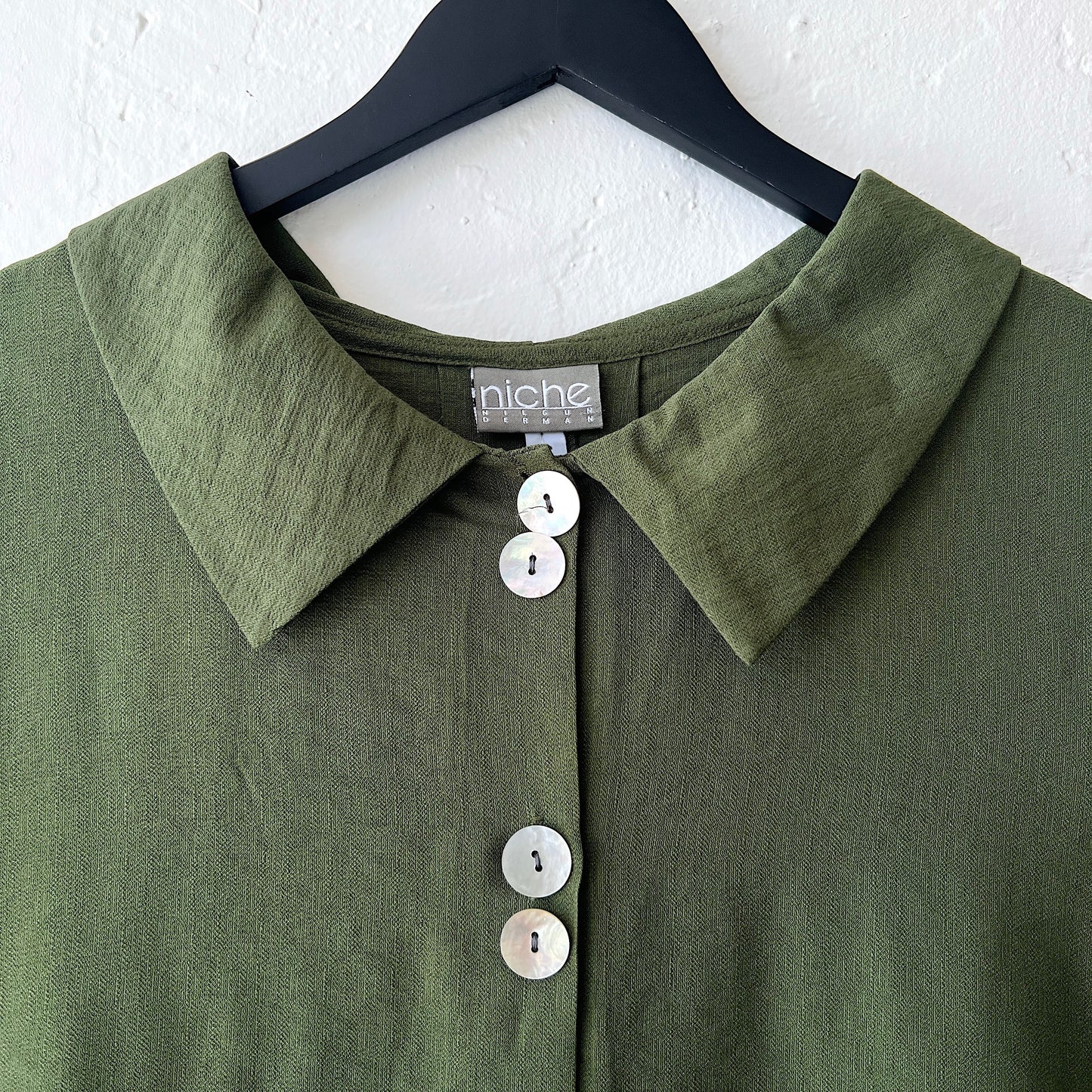 Twin Button Jacket in Pine