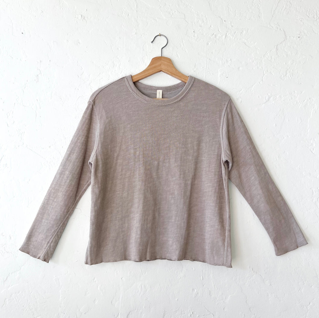 North Star Base | Crop Double Cotton Tee in Haze