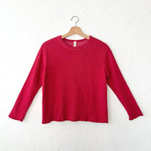 Load image into Gallery viewer, North Star Base | Crop Double Cotton Tee in Cinnabar
