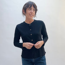 Load image into Gallery viewer, North Star Base | Snap Front Cardigan in Black
